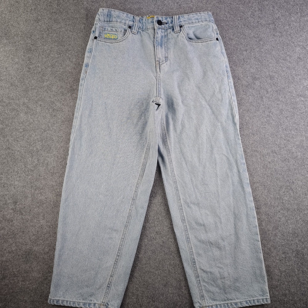 Empyre Jeans Youth Size 25x24 Adult Crop Light Wash Baggy Y2k Denim 28x24